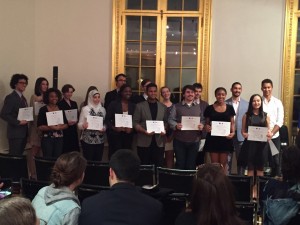 Prix d'éloquence 2016 participants from Fordham and Columbia           